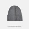 Solid Color Thickened Knitted Hat for Men In Autumn and Winter Warm Baotou Cold Hat Couple Versatile Casual Large Head Circumference Woolen Hat
