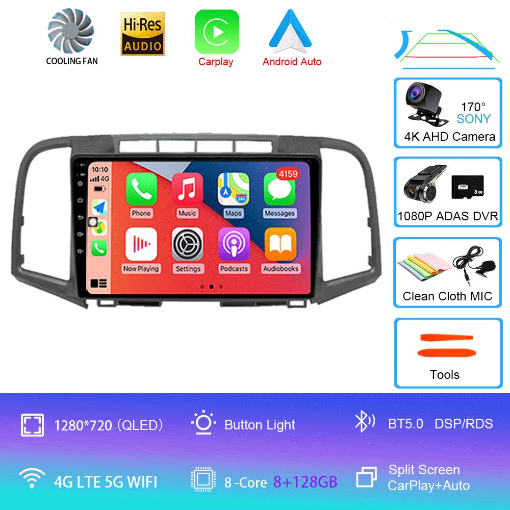 Для Toyota Venza 2008 - 2016 QLED DSP Android 14 автомобильный радиоприемник Smart Multimedia Video Player Auto Stereo Navi GPS головное устройство