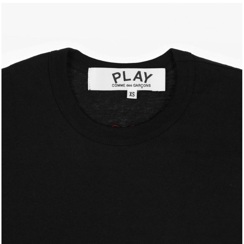 Comme Des Garcons Ax T340 051 1  p1T340 1  Футболка с коротким рукавом Waffen Union с красным сердцем Play Back