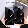 Элегантные буквы 'S M R' Для Redmi Note 14 Pro+ 13 Pro 8 9 9S 12S 10 Pro 11 12 13C 14C A3 12 13 K60 Ultra Черный Стеклянный Чехол для Телефона