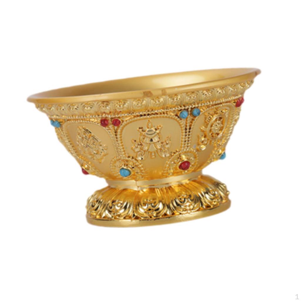 Sacred Tibetan Water Offering Vessel for Home Decor