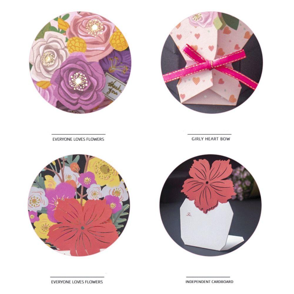 3D Поздравительная открытка ко Дню матери Всплывающая Складная Открытка для сообщения Новая Открытка-букет с благословением