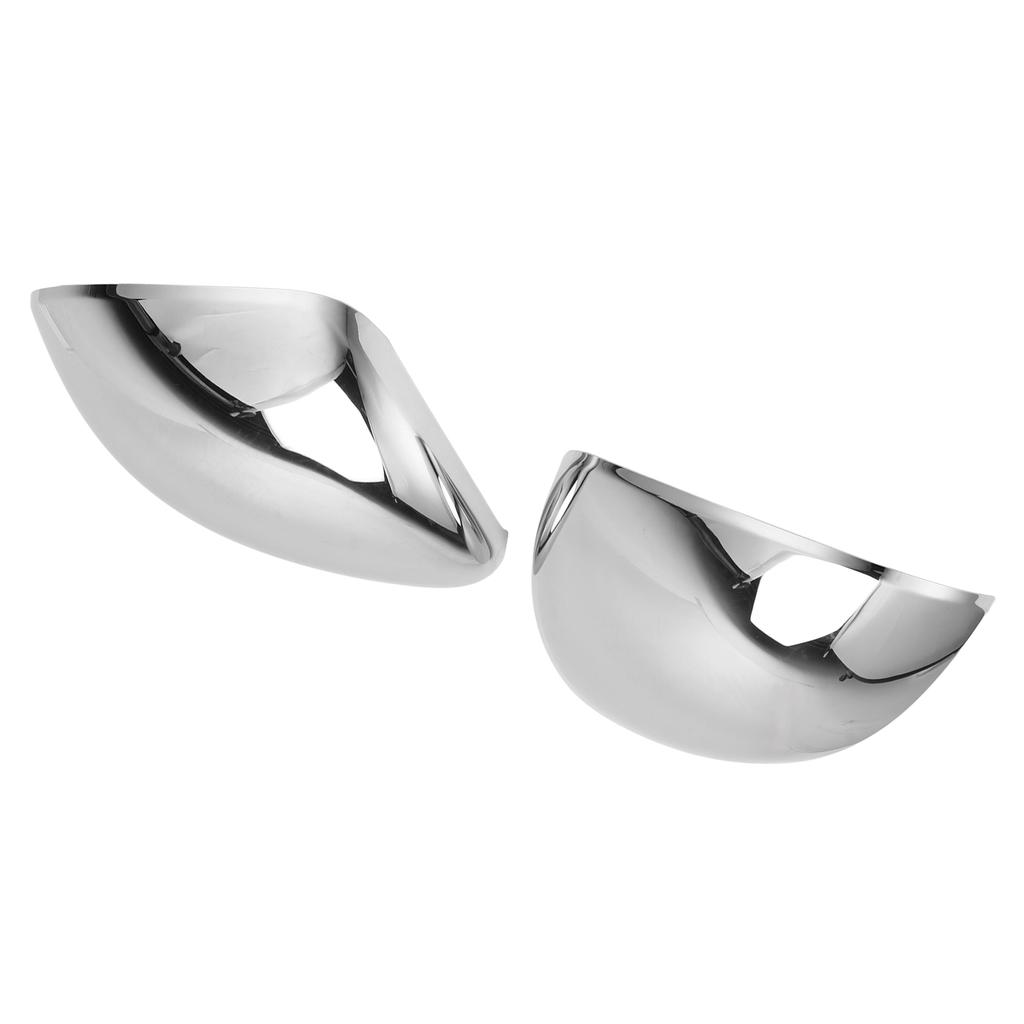 2PCS Rear View Mirror Covers Chrome Glossy Back Adhesive Replacement for FIAT 500X 2014‑2019