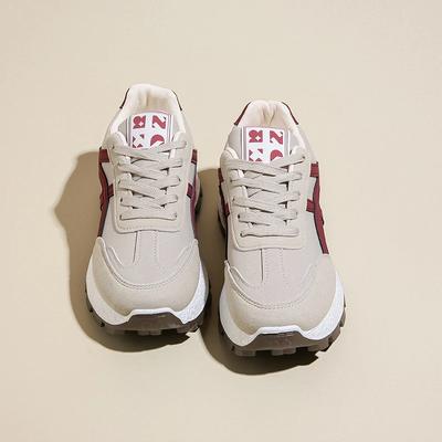 Летние туфли на плоской подошве для женщин, осенние, хит продаж, американская повседневная обувь, кроссовки в студенческом стиле с толстой подошвой для активного отдыха, дышащие