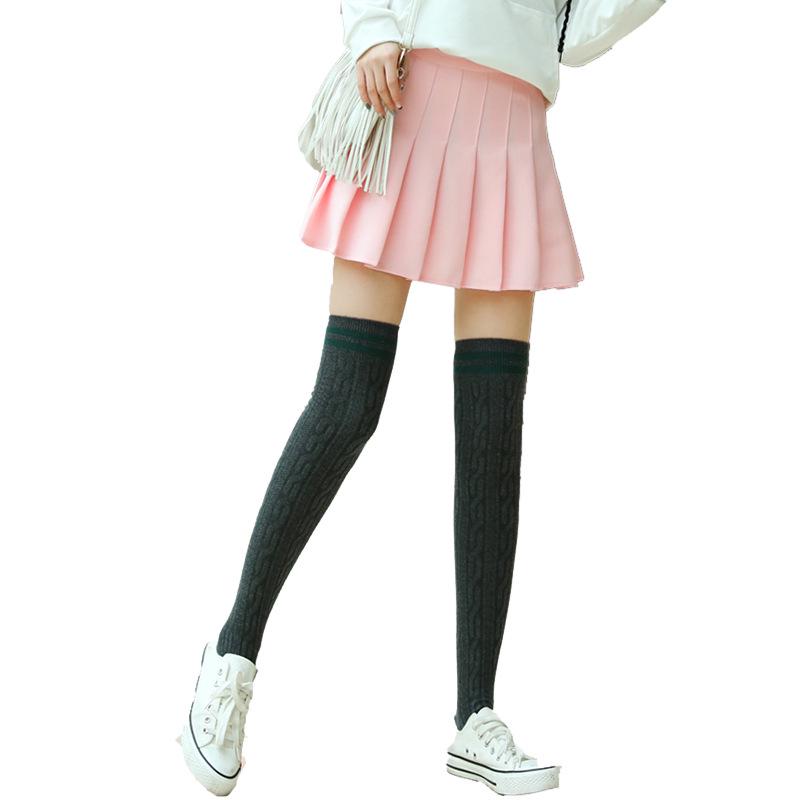 Японские высокие гетры с кружевом, вязаные крючком, выше колена, хлопковые носки и гетры для женщин