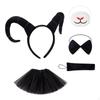 Повязка на голову с рогами антилопы, костюм животного с бантом и хвостом, юбка для выступления на Хэллоуин