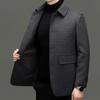 Men's Double-sided Woolen Woolen Coat Mid-length Thickened Down Lining Winter Daddy Lapel Cashmere Coat