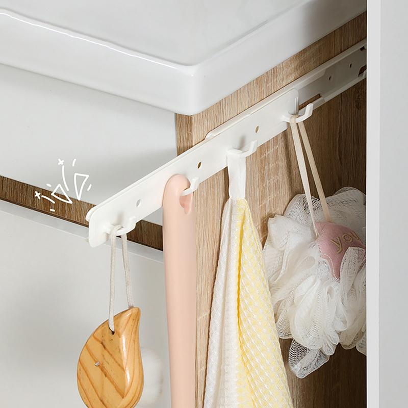 Скользящий крючок для растягивания, настенный, расширяющий зазор, липкий крючок, вешалка для полотенец, кухонная ванная комната, экономящая место, крючки для хранения