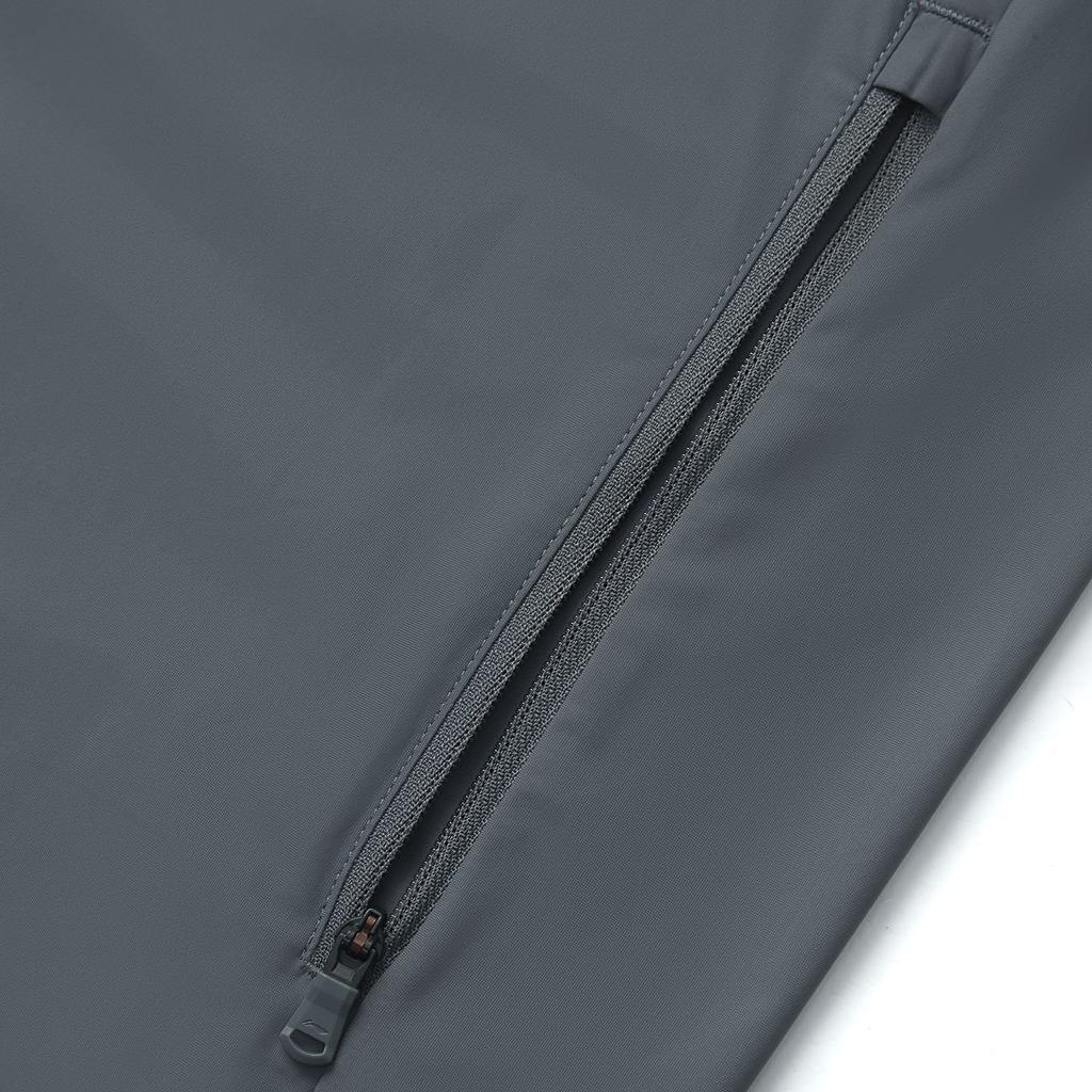 Li-Ning Fitness Series Sports Casual Simple Solid Color Hooded Jacket Men Jacket Thunderstorm-Gray AFDV613-8