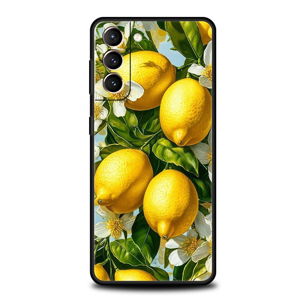 Летние Фрукты Лимонный Принт Мягкий Чехол Для Телефона Для Samsung Galaxy S25 Edge S24 Plus S23 FE S22 S21 S20 Ultra 5G S10 Защитная Крышка