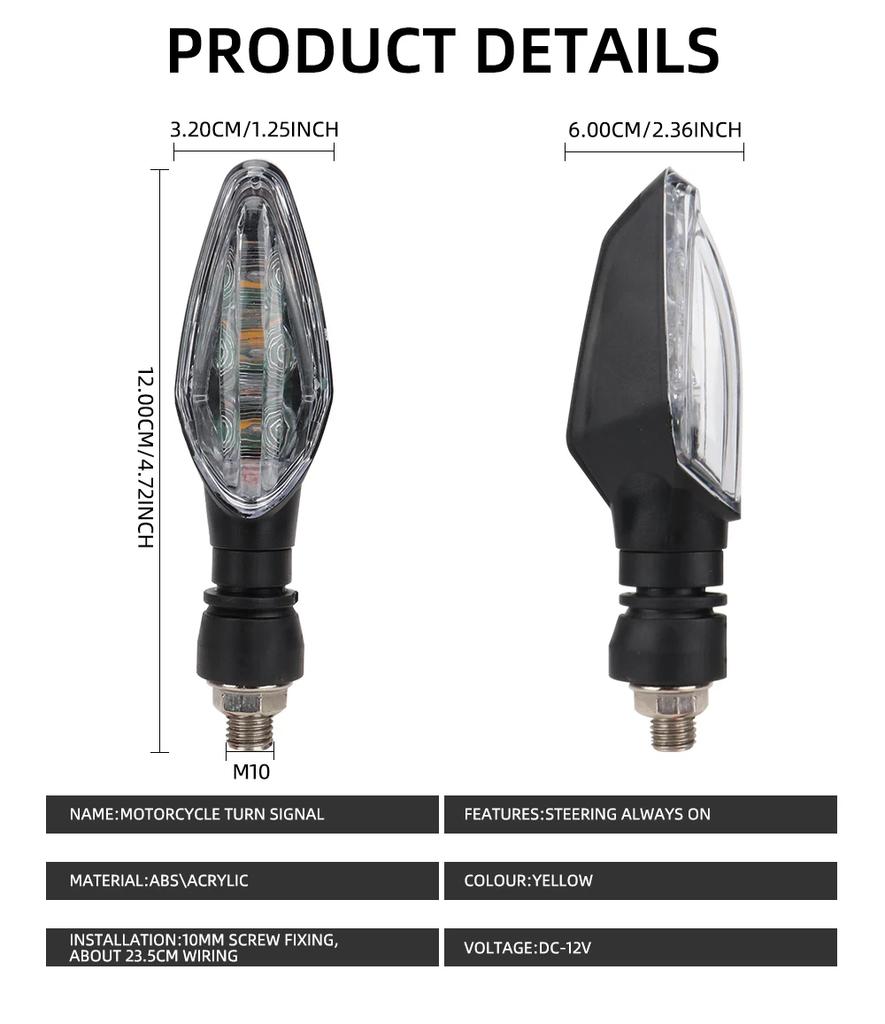 Мотоциклетный указатель поворота Янтарный индикатор Универсальный Водонепроницаемый Мотоцикл Скутер Предупреждение Задние Задние Фонари Ходовой Огонь Доступ