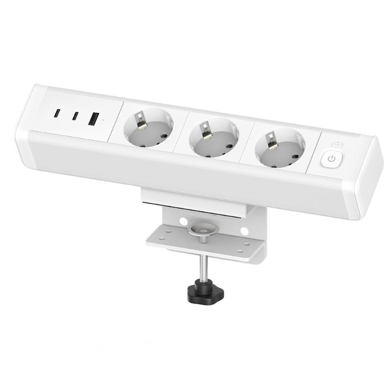 Стяжной кронштейн для удлинителей 3 розетки AC 3 порта USB PD18W/65W Хабы быстрой зарядки Кабель 1.8 метра для домашнего офисного стола