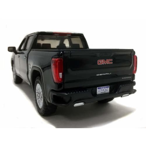 Motormax 2019 GMC Sierra 1500 Denali Crew Cab Pickup Truck In Blue Metallic, 1/24-1/27 Scale Diecast Model Car