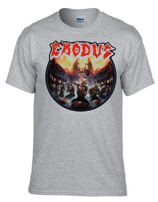 Exodus Музыкальная группа Рок-музыка Серый 100% Хлопок Футболка Мужские Футболки Топ -538_SZ-Дети-