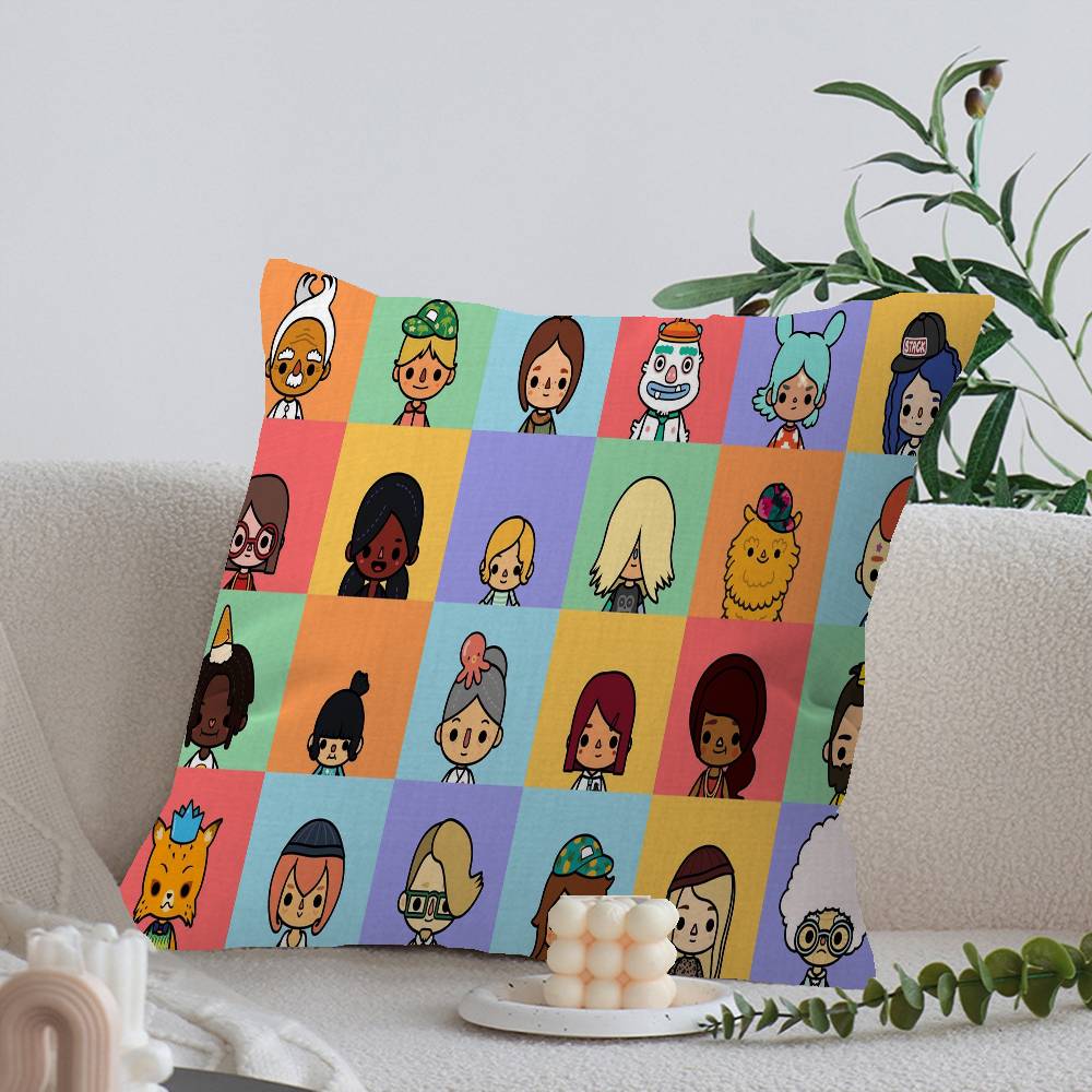 Toca Boca Toca Life World Pillow Anime Pillow Sofa Bed Head Pillow Cover Cushion Cover 45x45 cm Fashion