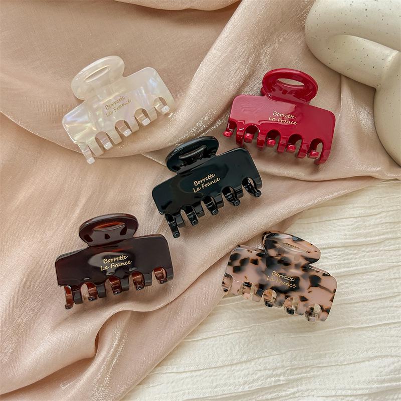 Заколка-краб из высококачественного ацетата Русалочка 2024 для женщин - Маленькая заколка-автомат для волос на весну/лето