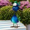 Metal Flamingo Yard Decoration Cartoon Flamingo Peacock Sculpture Outdoor Garden Bird Statue for Patio Backyard Porch Decoration
