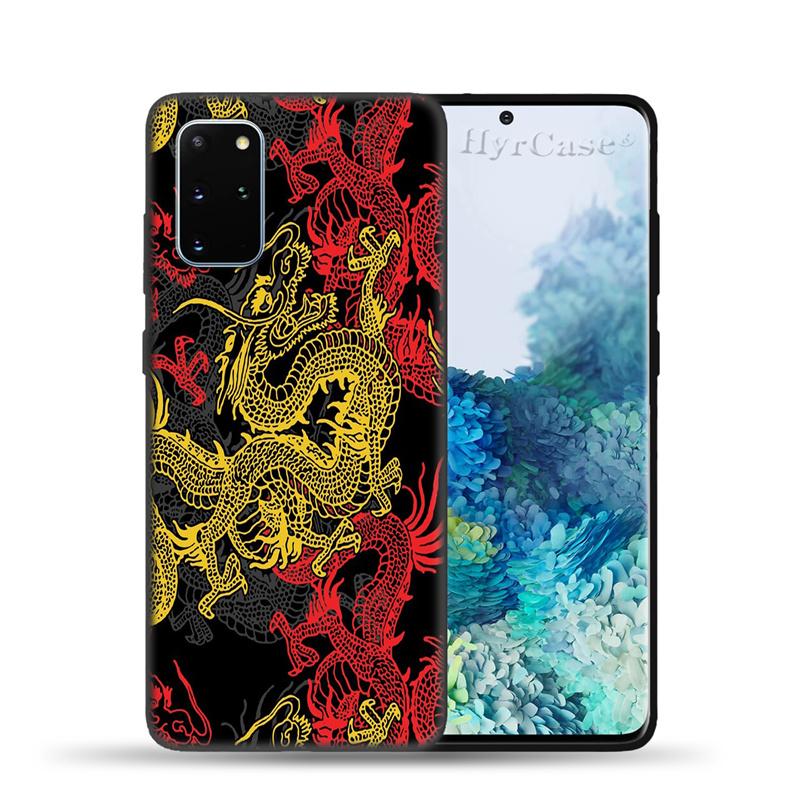 Силиконовый чехол с китайским драконом для Samsung Galaxy S22 S21 Ultra S20 Fe Plus A53 A73 A52 A72 A51 A71 A22 A12 A32 A50 A33 A13, чехол