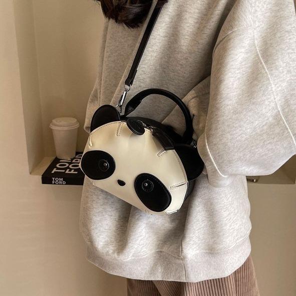 Сумка-кошелек с косым ремешком на одно плечо Panda, корейская версия простой и универсальной сумки-кошелек с косым ремешком, симпатичная сумка для студента, детская сумка 2024 года