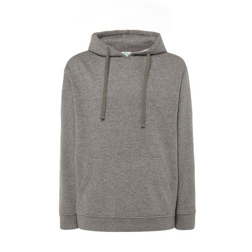 JHK Mens Melange Kangaroo Pocket Sweatshirt
