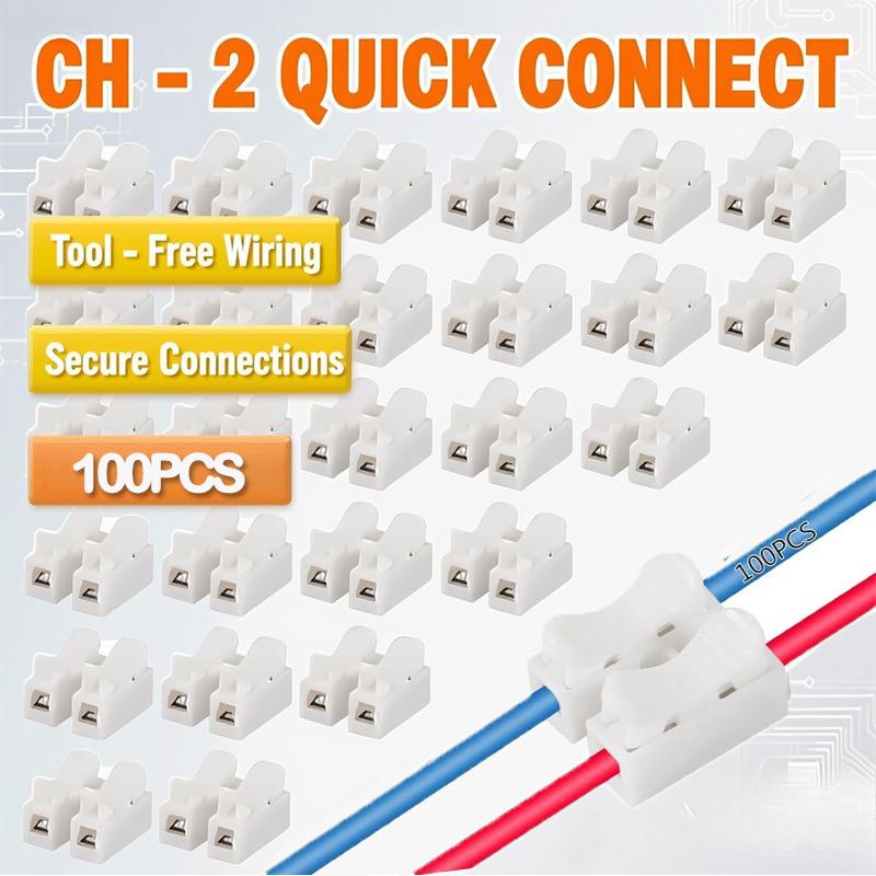 50 шт. 2-полюсных быстрозажимных соединителей для проводов, клеммы для люстр, клеммы для электрических кабелей для безопасной скрутки проводов