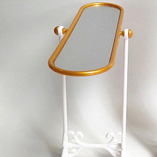 Girl Doll Toy Wardrobe Rotatable Fitting Full-length Mirror Furniture