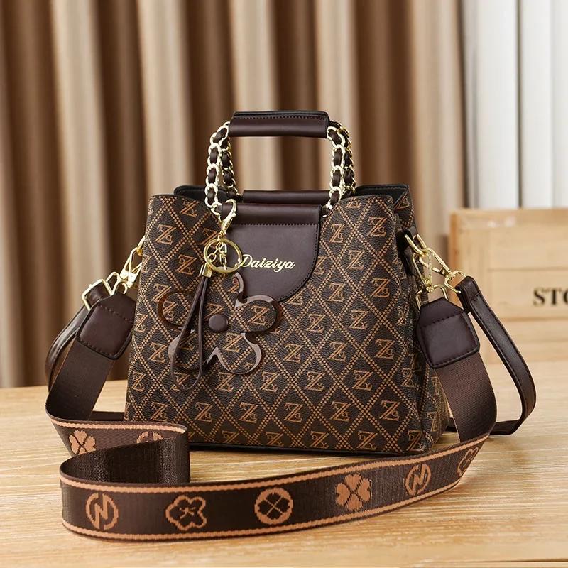 Fashionable Printed Women Handbag Classic Retro Crossbody Bag Large Capacity Casual Shoulder Bag Luxury Brand Designer Tote Bag