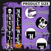 Hanging Halloween Door Decorations Front Door Banner Decor Porch Sign Funny Reusable Banner for Home Yard Garage 180cm/71inch