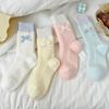 Cute Women's Thickened Socks Soft Middle Tube Socks Simple Warm Home Socks  Autumn Winter