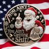 Дерзкая Рождественская Монета Санта Знает, Что Ты Ничего Не Получишь Монета Средний Палец Санта Клауса Коллекционный Памятный Жетон Подарок для Коллекционеров Монет