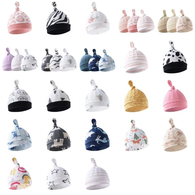 Breathable Baby Bonnet Hat Cotton Newborns Earflap Bonnet Fetal Caps Comfortable Headwear for 0 to 3 Months Unisex