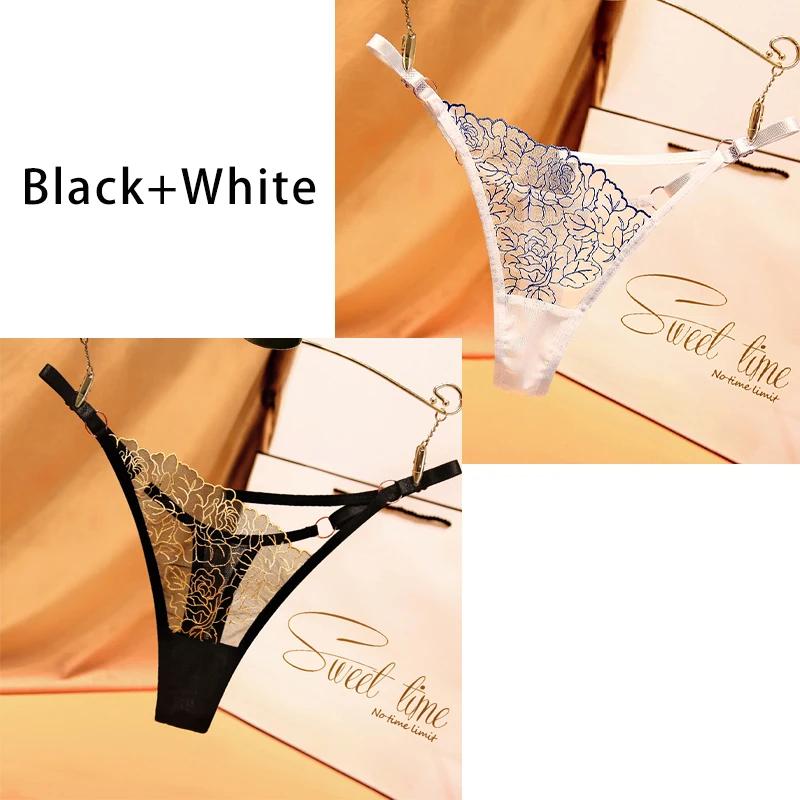 Dulasi Модные брюки-стринги с вырезом на талии и изысканной вышивкой, регулируемый пояс для женского нижнего белья 2271