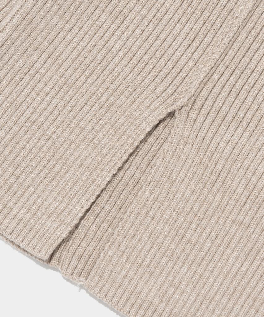 ROIDESROIS Scarf Set Round Neck Ribbed Knit (Oatmeal)