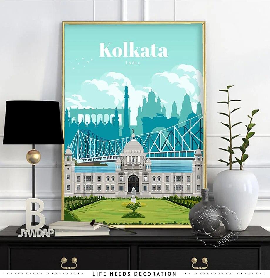 Плакат о путешествиях по городам мира, Япония Токио Плакат Осака, Испания Мадрид Акварельный принт, Флоренция Милан Сантьяго Чикаго Декор стен без рамки