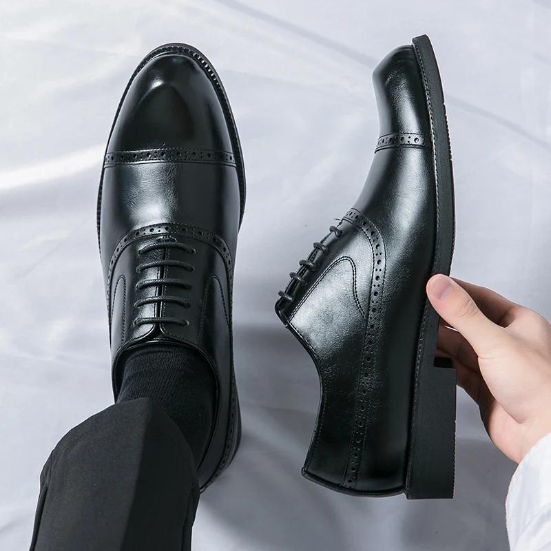 Мужские туфли-оксфорды ручной работы Wingtip из кожи серого цвета, мужские туфли-броги, классические деловые туфли для мужчин, Zapatillas Hombre