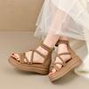 Женские сандалии на платформе, новая летняя мода, универсальный дизайн, нишевый темперамент, туфли на одной перемычке