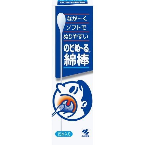 Ватные палочки Kobayashi Pharmaceutical Nodo Nuru (15 счет)