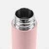 Pearl Metal HB-6259 Slim Stainless Steel Water Bottle with Clip, 130ml Capacity, Hot/Cold Insulation, Pink, Cafe Mug