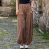 Ayollar Vintage Tie dye Harem Shimlar Elastik Bel Keng Bahor Shimlar Cho'ntaklar Ayollar Uzun Shimlar