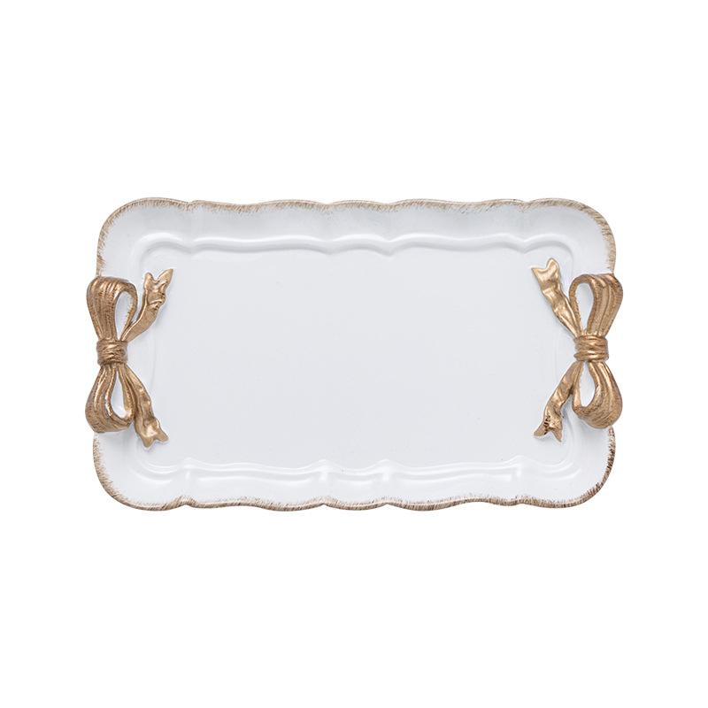 Европейский ретро-стиль бант из смолы лоток для украшений лоток для хранения украшений декоративный лоток для фруктов