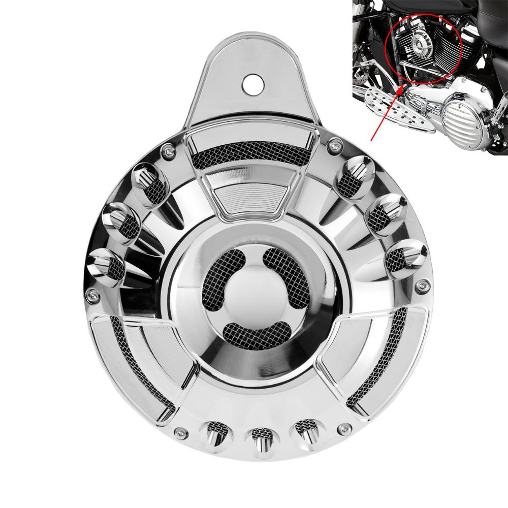 Motorcycle Black/Chrome Horn Cover CNC Aluminum Horn Assembly For Harley Touring 1991-Later Big Twin Sportster XL 883 1200 07-Up
