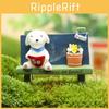 Cartoon Cute Dog Flower Bench Reading Scene Model Ornament For Shooting Props