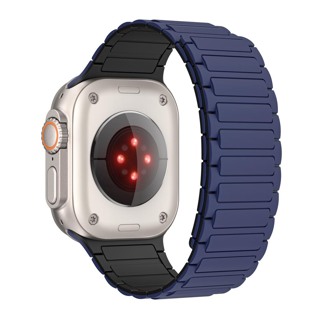 Для Apple Watch 10 46 мм Ultra 2 49 мм 9 8 7 45 мм SE 6 5 4 44 мм 3 2 1 42 мм Магнитный силиконовый ремешок для часов