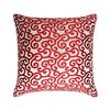 Чехлы для подушек Cayenne Red Наволочка для подушки Red Scroll Наволочка для подушки Burnout Velvet Геометрическая Пасха - Cayenne Red Scrolls