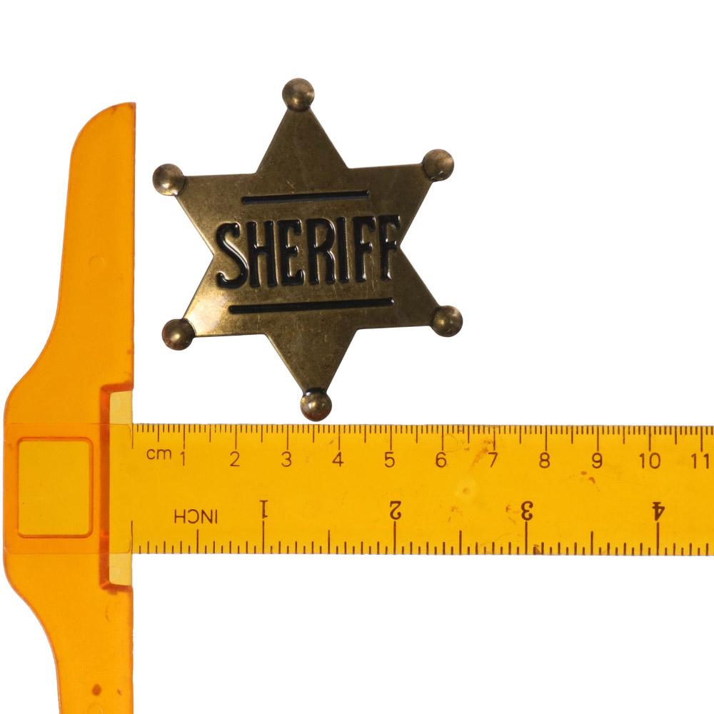 Эмблема в виде шестиугольной звезды из железа и металла 2,6*2,3 дюйма, юбилейная медаль Old West Prop Chest Medal Office