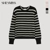  Shs Miss  Wool Stripe Round Neck Knit Sskpoo42050