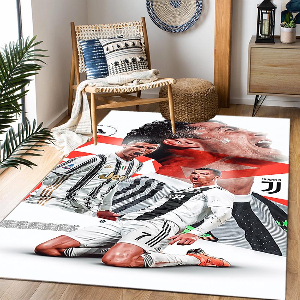 Ronaldo's Electric Celebration Floor Mat Suitable for Playrooms Hallway Balcony Outdoor Anti-slip Rug Decorate Offices Perfect Gift for Women/Men