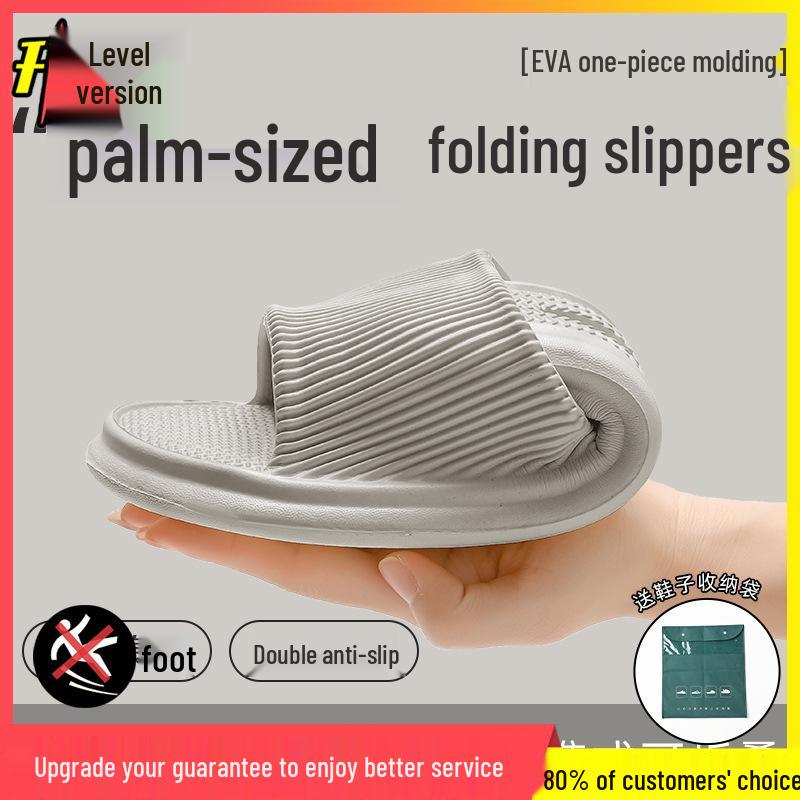 Мужские летние нескользящие комнатные тапочки больших размеров на толстой подошве с одним ремешком