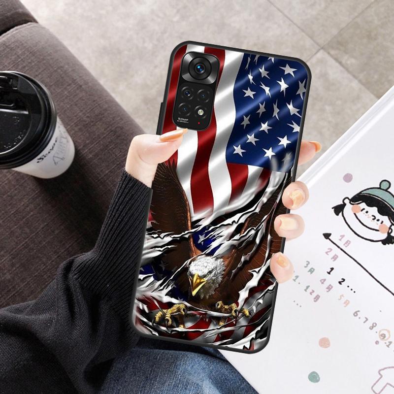 Чехол Флаг США для Xiaomi Redmi Note 11 10 9 8 12 Pro 10S 11S 12S Чехол для Redmi 9 10 10A 9C 10C 12C