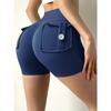 Шорты для фитнеса Peach Butt, женские, для тренировок, брюки-карго с карманом Air Dry, для йоги, облегающие, летние